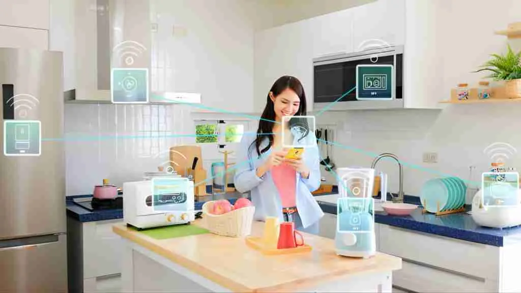 Smart kitchen featuring mobile-controlled appliances as part of new home remodeling trends