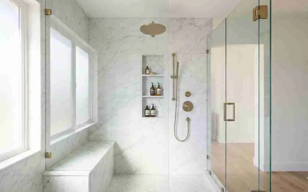 luxury bathroom renovation, modern bathroom design, custom bathroom remodel, shower installation, vanity upgrade