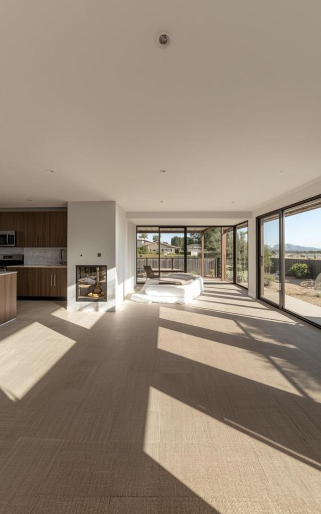 ADU construaction in San Diego featuring a modern accessory dwelling unit with open layout, large sliding glass doors, natural light, and seamless indoor outdoor living design