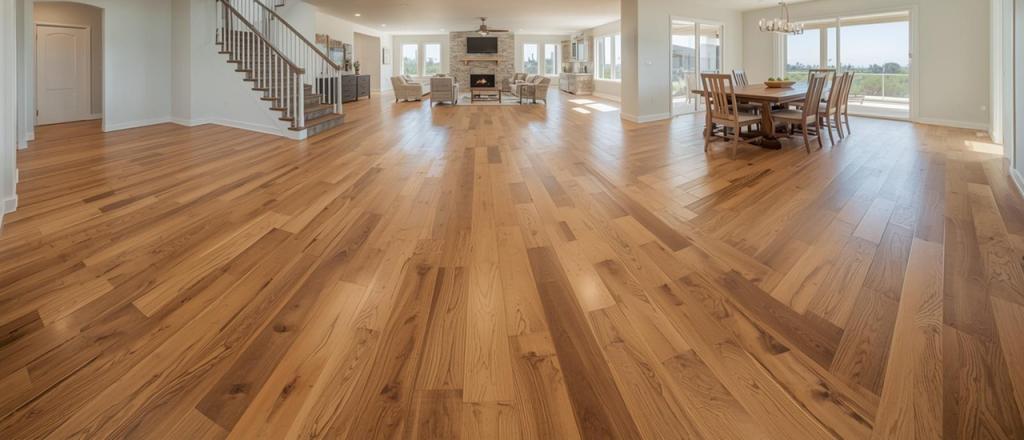 Expansive open-concept living space with premium hardwood flooring showcasing expert home remodeling San Diego craftsmanship