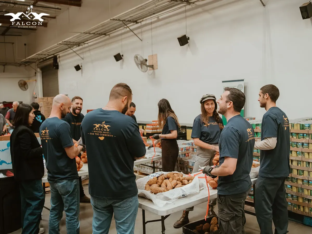 Team Volunteering Community Food Bank by IO Builders Group in San Diego, CA