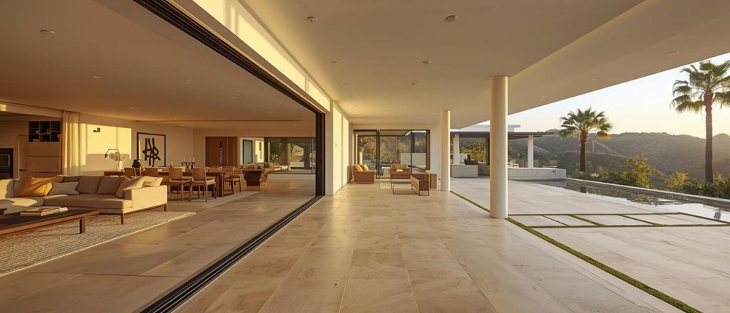 High-end indoor outdoor patio with pool showcasing premium home remodeling San Diego craftsmanship