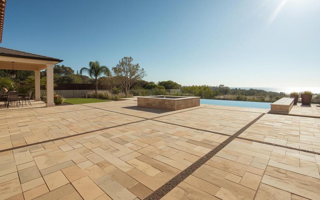 Paver patio and outdoor living space built in San Diego