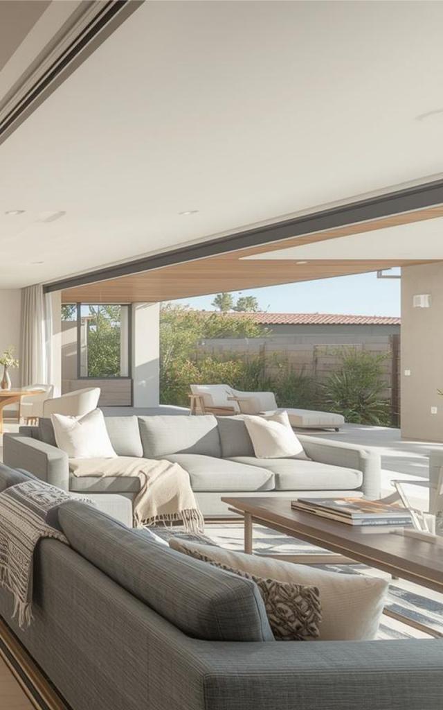 Indoor outdoor living design with sliding glass wall showcasing premium home remodeling San Diego craftsmanship